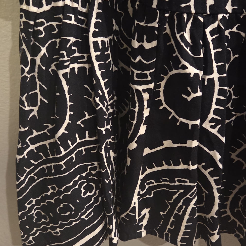 H&M Black and White Patterned Baby Doll Dress